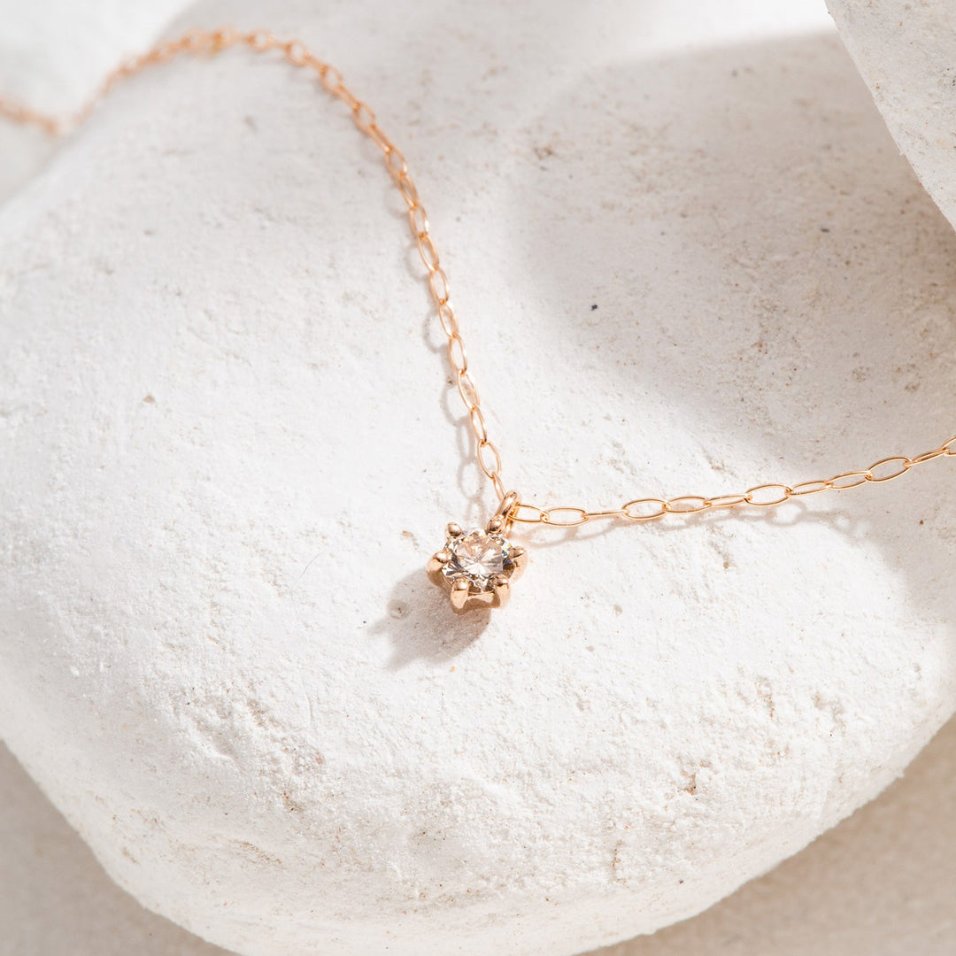 WEB限定】K18 ピンクゴールド ダイヤモンド ネックレス（0.06ct