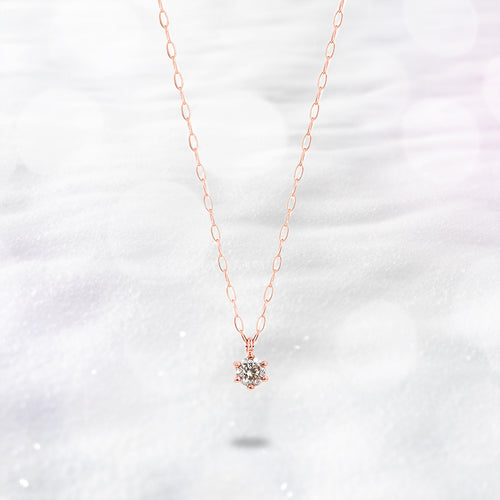 【WEB限定】K18 ピンクゴールド ダイヤモンド ネックレス（0.06ct）