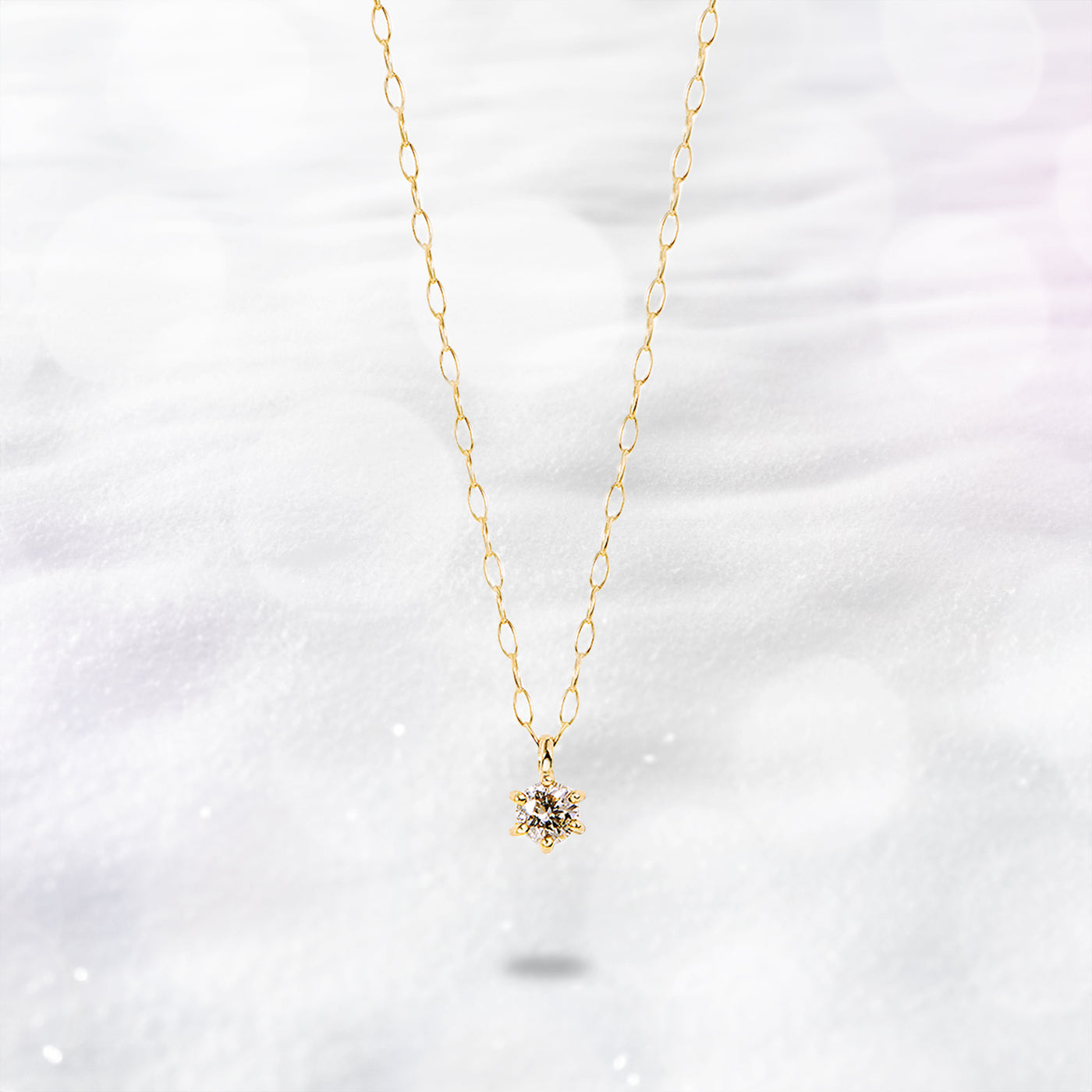 【WEB限定】K18 イエローゴールド ダイヤモンド ネックレス（0.06ct）