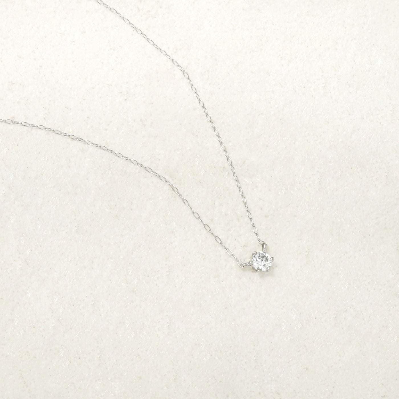 【WEB限定】K18 ホワイトゴールド ダイヤモンド ネックレス（0.15ct）