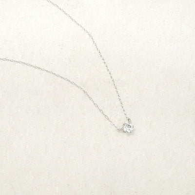 【WEB限定】K18 ホワイトゴールド ダイヤモンド ネックレス（0.15ct）
