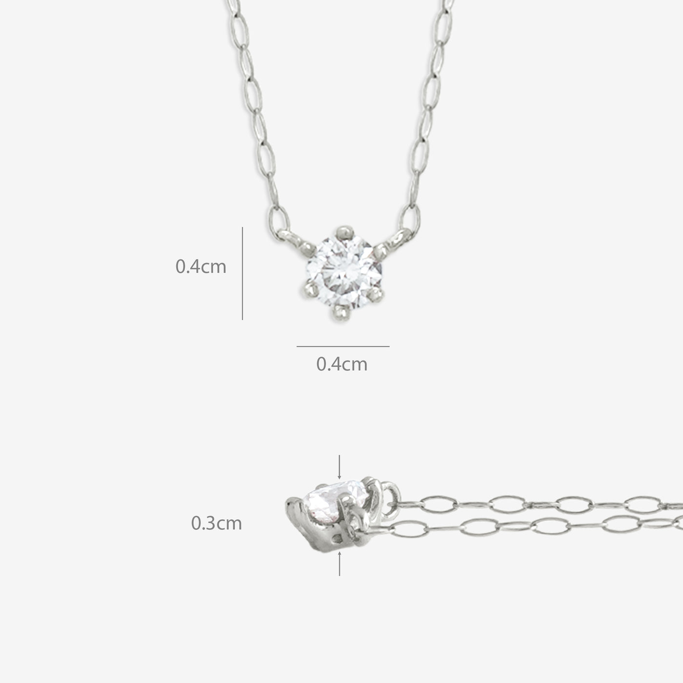 【WEB限定】K18 ホワイトゴールド ダイヤモンド ネックレス（0.15ct）