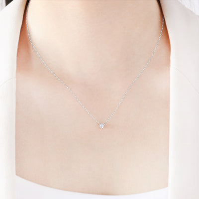 【WEB限定】K18 ホワイトゴールド ダイヤモンド ネックレス（0.15ct）