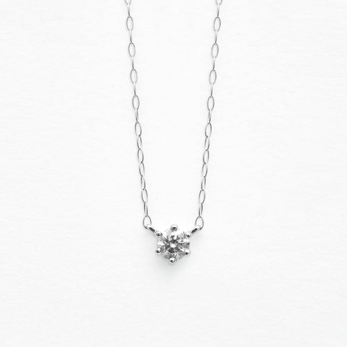 【WEB限定】K18 ホワイトゴールド ダイヤモンド ネックレス（0.15ct）