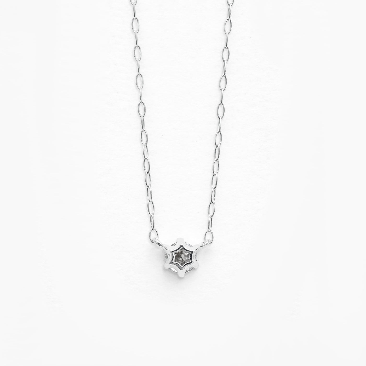 【WEB限定】K18 ホワイトゴールド ダイヤモンド ネックレス（0.15ct）