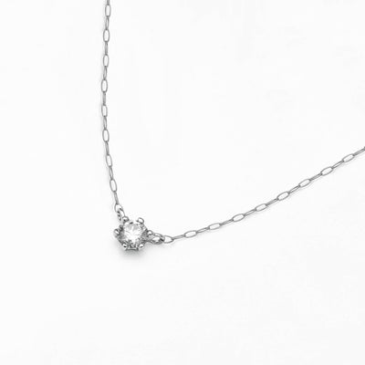 【WEB限定】K18 ホワイトゴールド ダイヤモンド ネックレス（0.15ct）