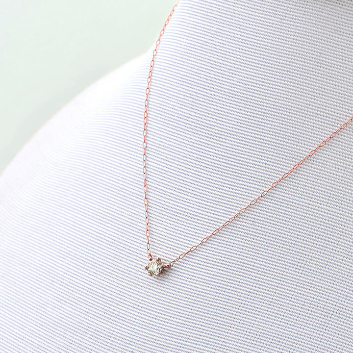 WEB限定】K18 ピンクゴールド ダイヤモンド ネックレス（0.15ct