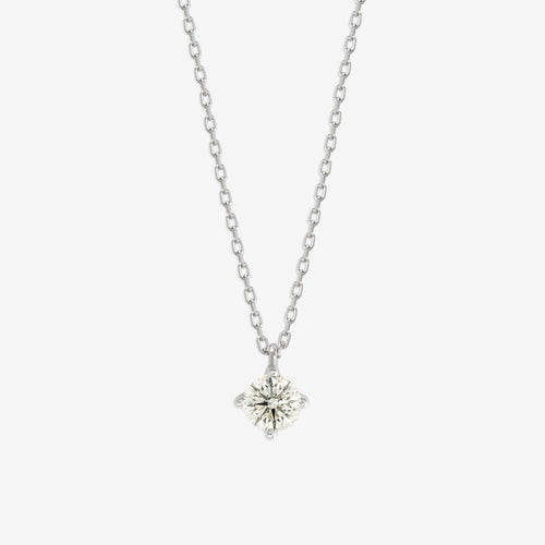 プラチナ ダイヤモンド ネックレス（0.25ct）<H&C証明カード/スコープ付>
