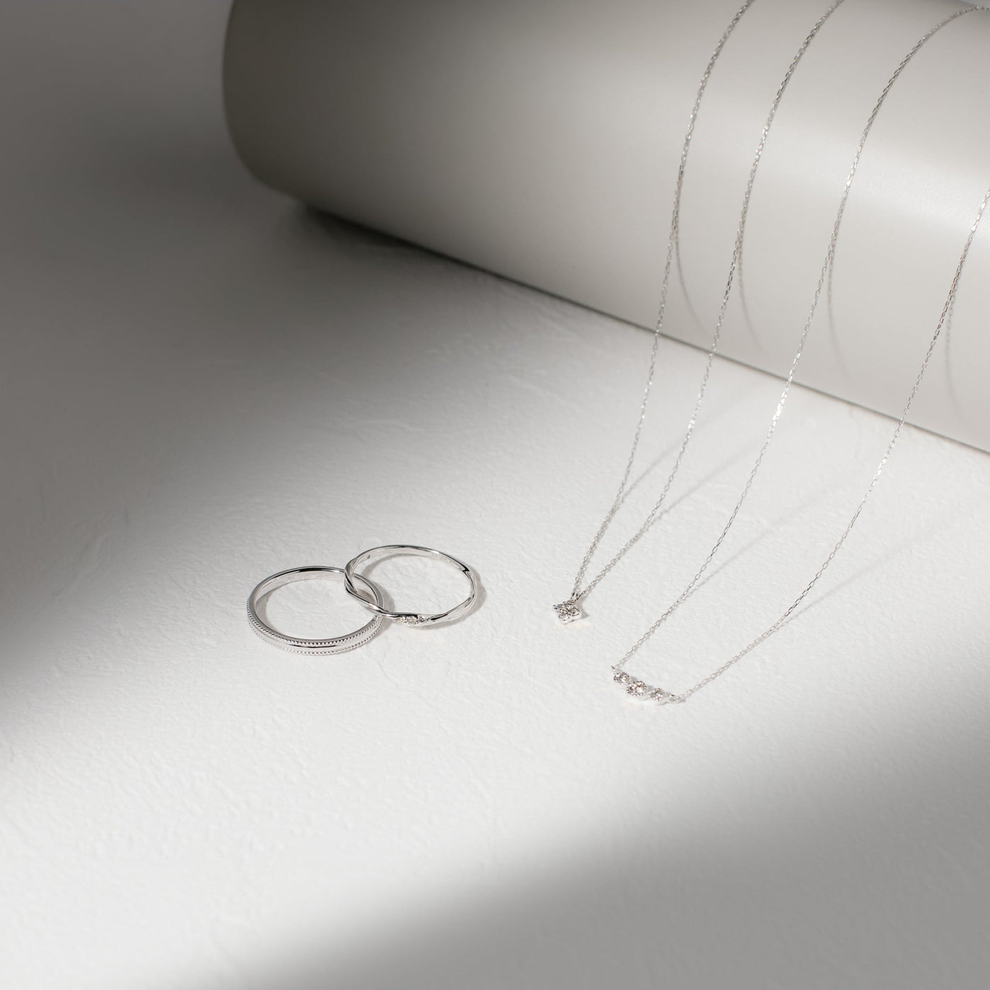 K10 ホワイトゴールド ダイヤモンド ネックレス