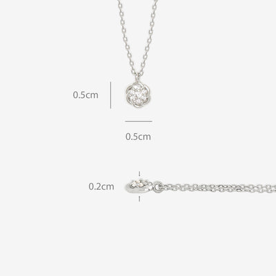 【WEB限定】プラチナ ダイヤモンド フラワー ネックレス