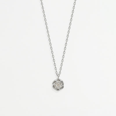 【WEB限定】プラチナ ダイヤモンド フラワー ネックレス