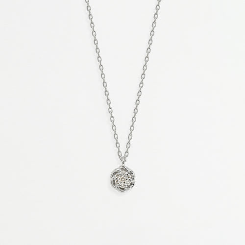 【WEB限定】プラチナ ダイヤモンド フラワー ネックレス