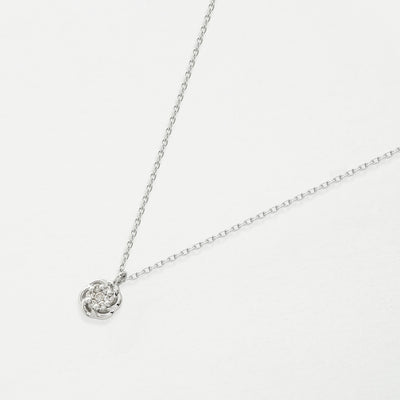 【WEB限定】プラチナ ダイヤモンド フラワー ネックレス