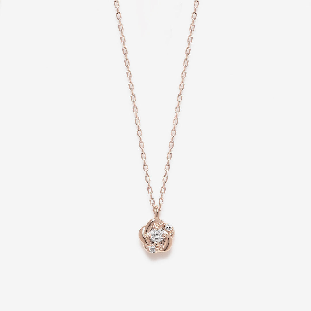 WEB限定】K10 ピンクゴールド ダイヤモンド フラワー ネックレス