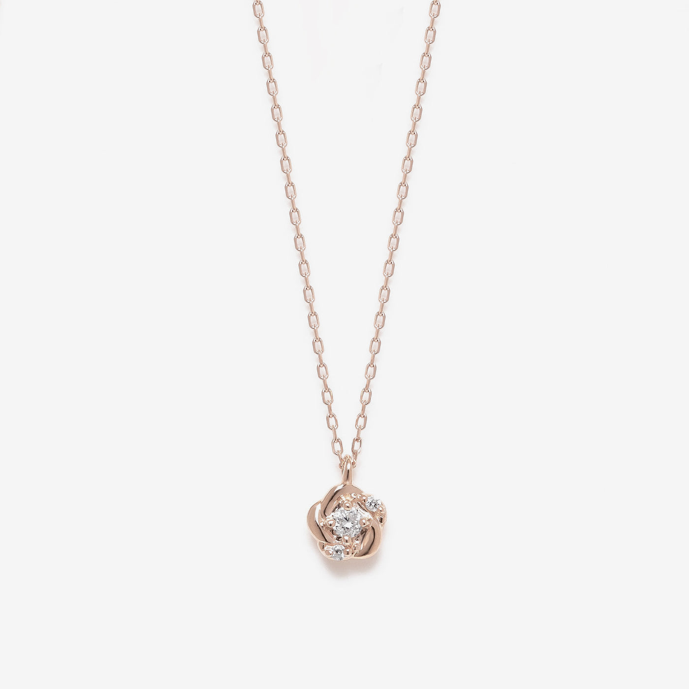 WEB限定】K10 ピンクゴールド ダイヤモンド フラワー ネックレス