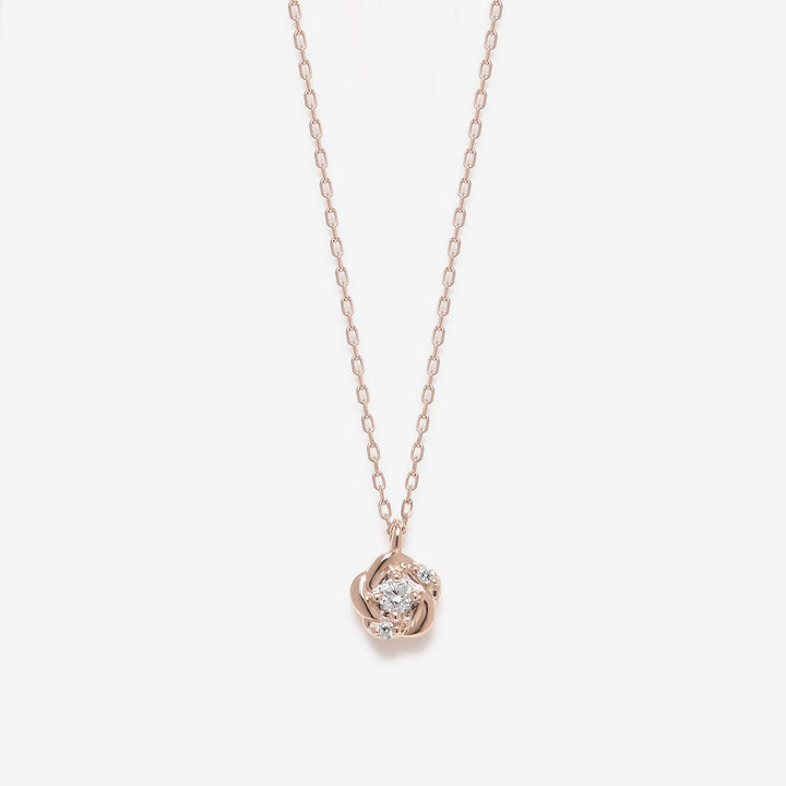WEB限定】K10 ピンクゴールド ダイヤモンド フラワー ネックレス