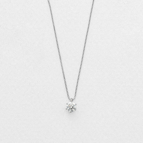 プラチナ ダイヤモンド ネックレス（0.30ct）<H&C証明カード/スコープ付>