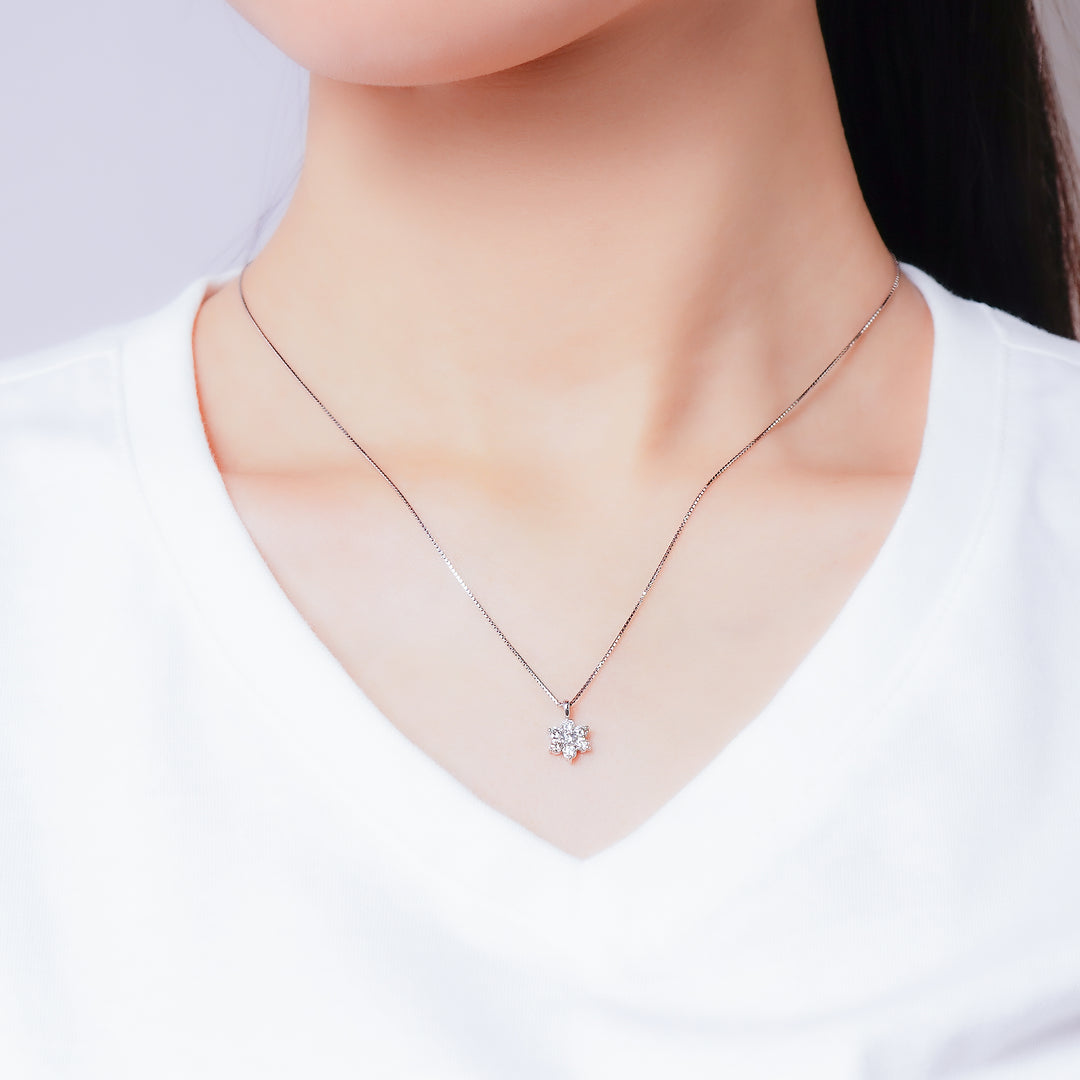 プラチナ ダイヤモンド ネックレス（0.36ct） （7609317228701 