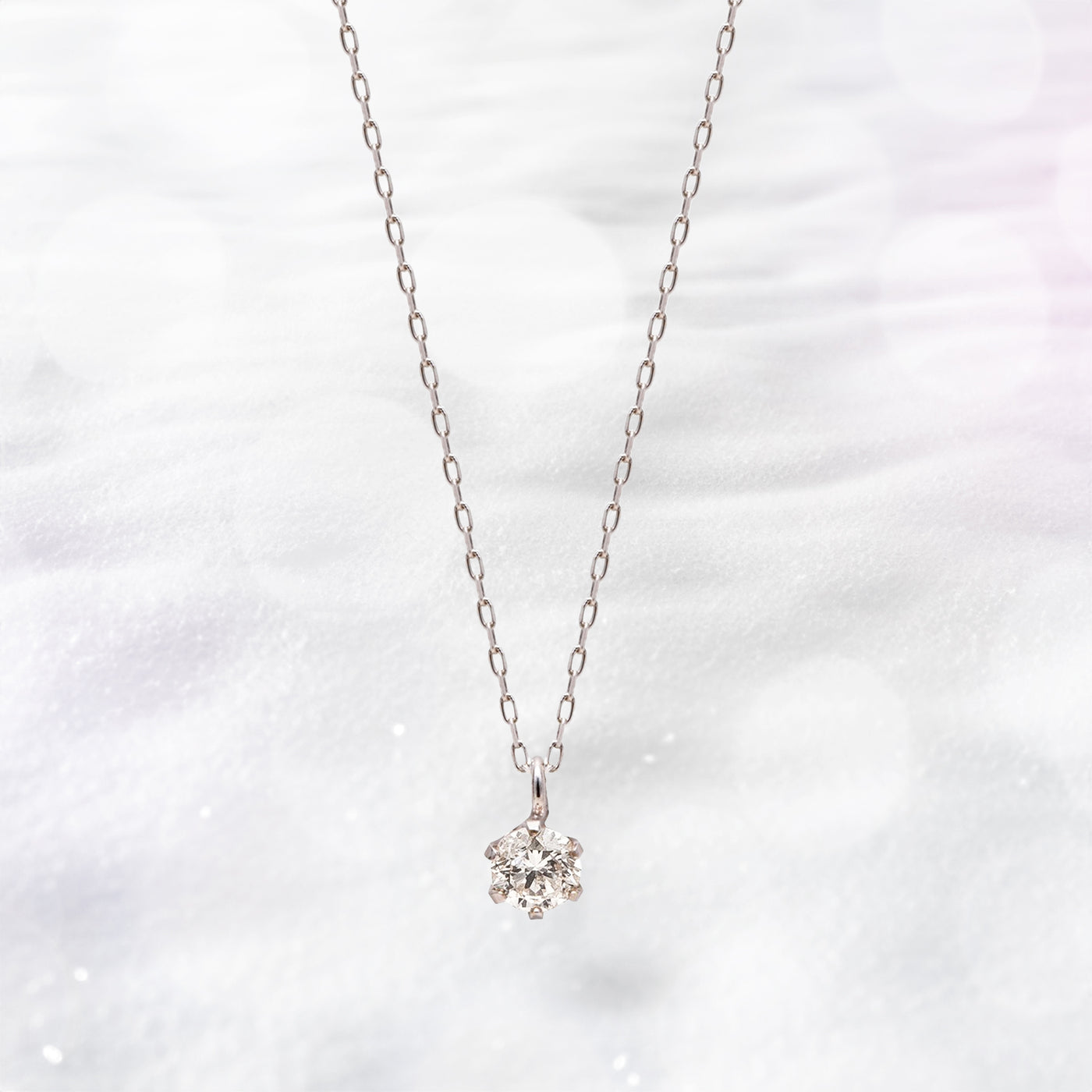 【WEB限定】K10 ホワイトゴールド ダイヤモンド ネックレス