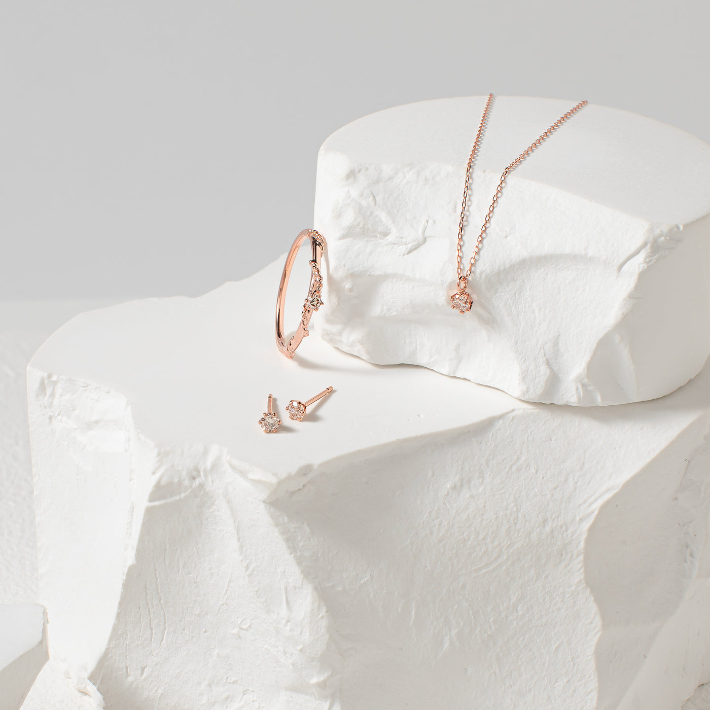 【WEB限定】K10 ピンクゴールド ダイヤモンド ネックレス