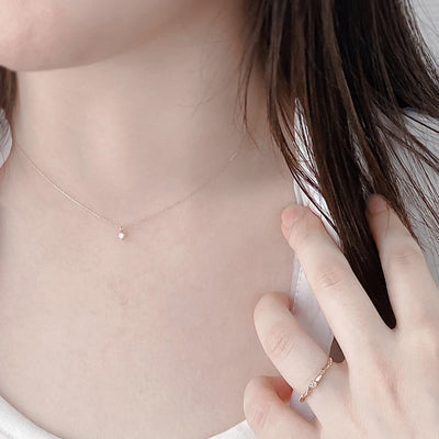 【WEB限定】K10 ピンクゴールド ダイヤモンド ネックレス