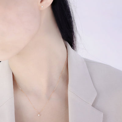 【WEB限定】K10 ピンクゴールド ダイヤモンド ネックレス