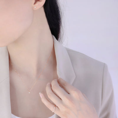 【WEB限定】K10 ピンクゴールド ダイヤモンド ネックレス