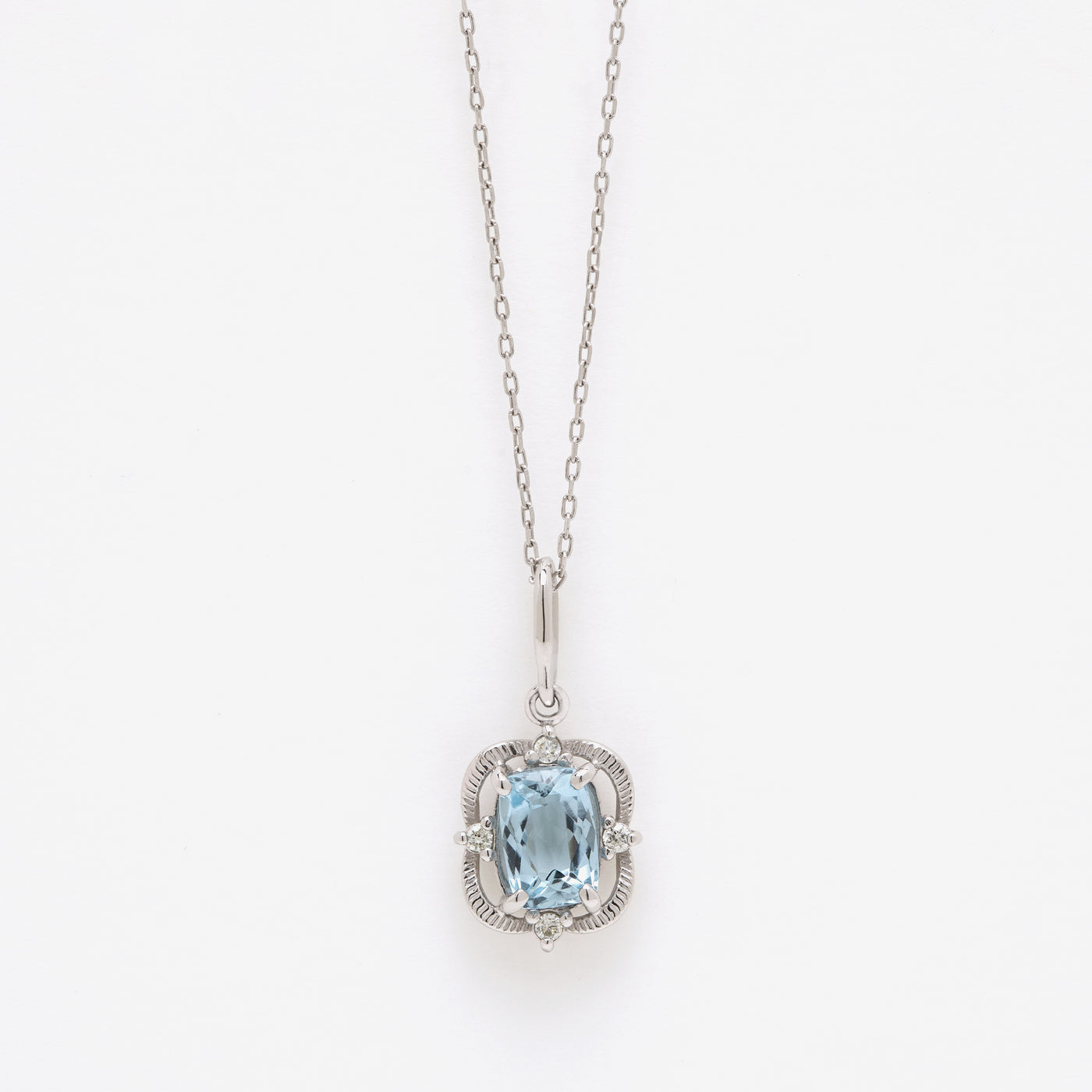 【WEB限定】3月誕生石 プラチナ アクアマリン ネックレス