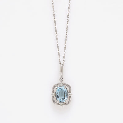 【WEB限定】3月誕生石 プラチナ アクアマリン ネックレス