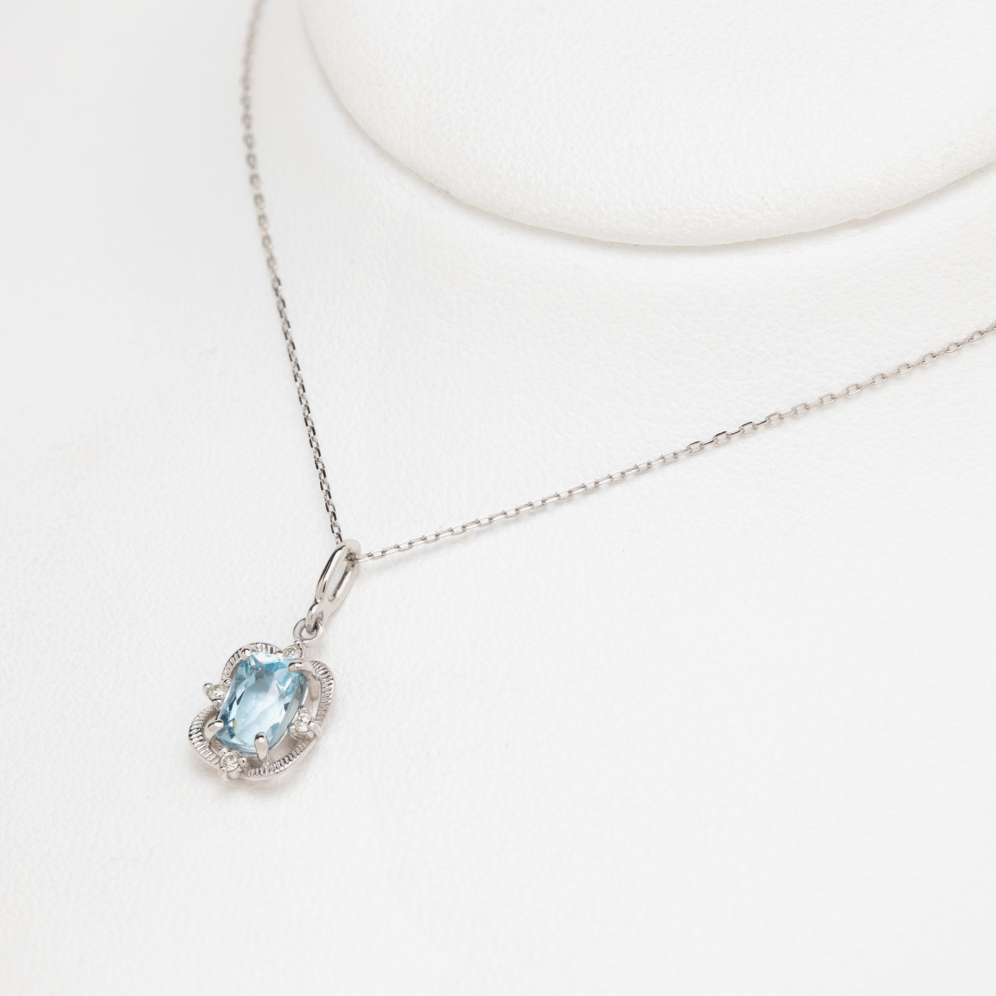 【WEB限定】3月誕生石 プラチナ アクアマリン ネックレス