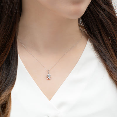 【WEB限定】3月誕生石 プラチナ アクアマリン ネックレス