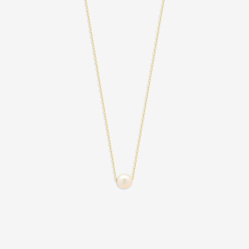 【WEB限定】6月誕生石 K10 イエローゴールド あこや真珠 ネックレス（4.0mm-4.5mm）