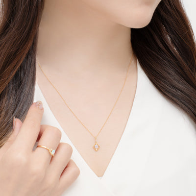 【WEB限定】10月誕生石 K18 イエローゴールド オパール ネックレス