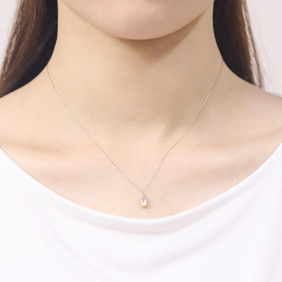 WEB限定】K10 イエローゴールド ローズクォーツ ネックレス