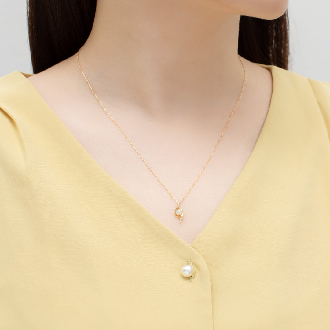 WEB限定】10月誕生石 K18 イエローゴールド オパール ネックレス