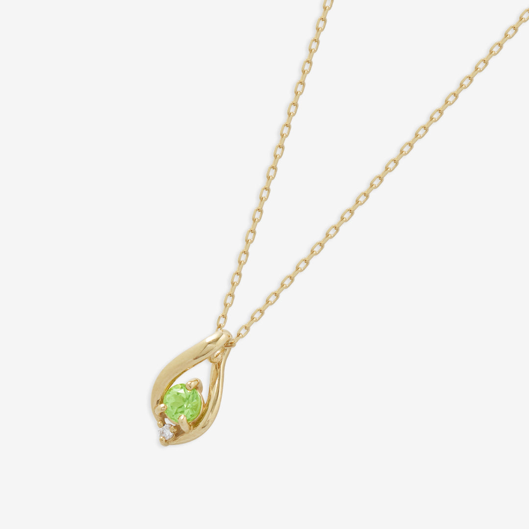 WEB限定】8月誕生石 K10 イエローゴールド ペリドット しずく
