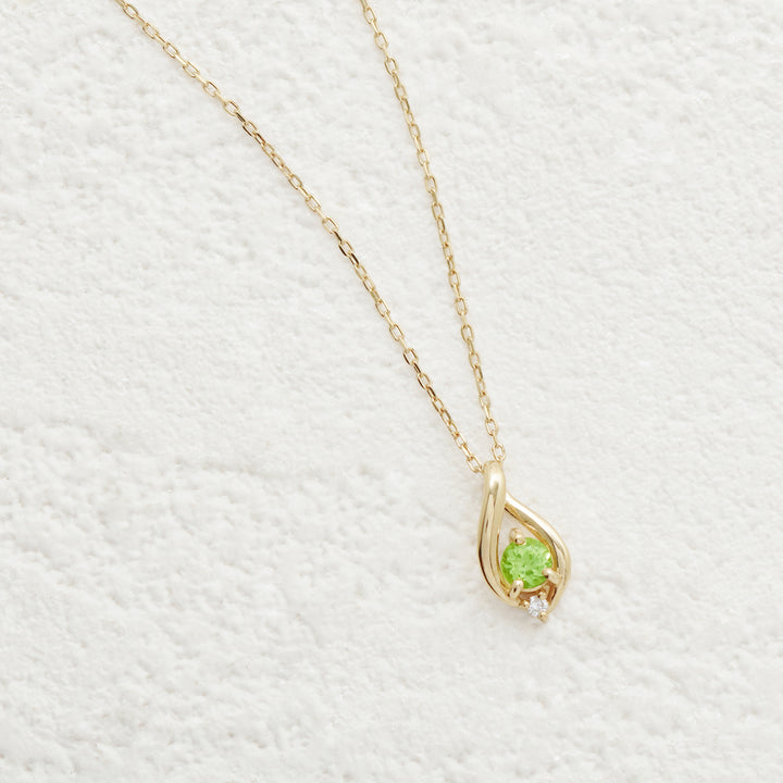WEB限定】8月誕生石 K10 イエローゴールド ペリドット しずく