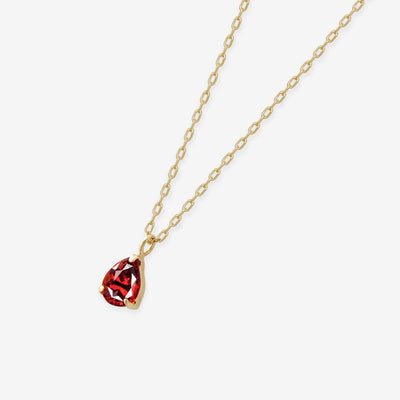 【WEB限定】1月誕生石 K10 イエローゴールド ガーネット しずく ネックレス