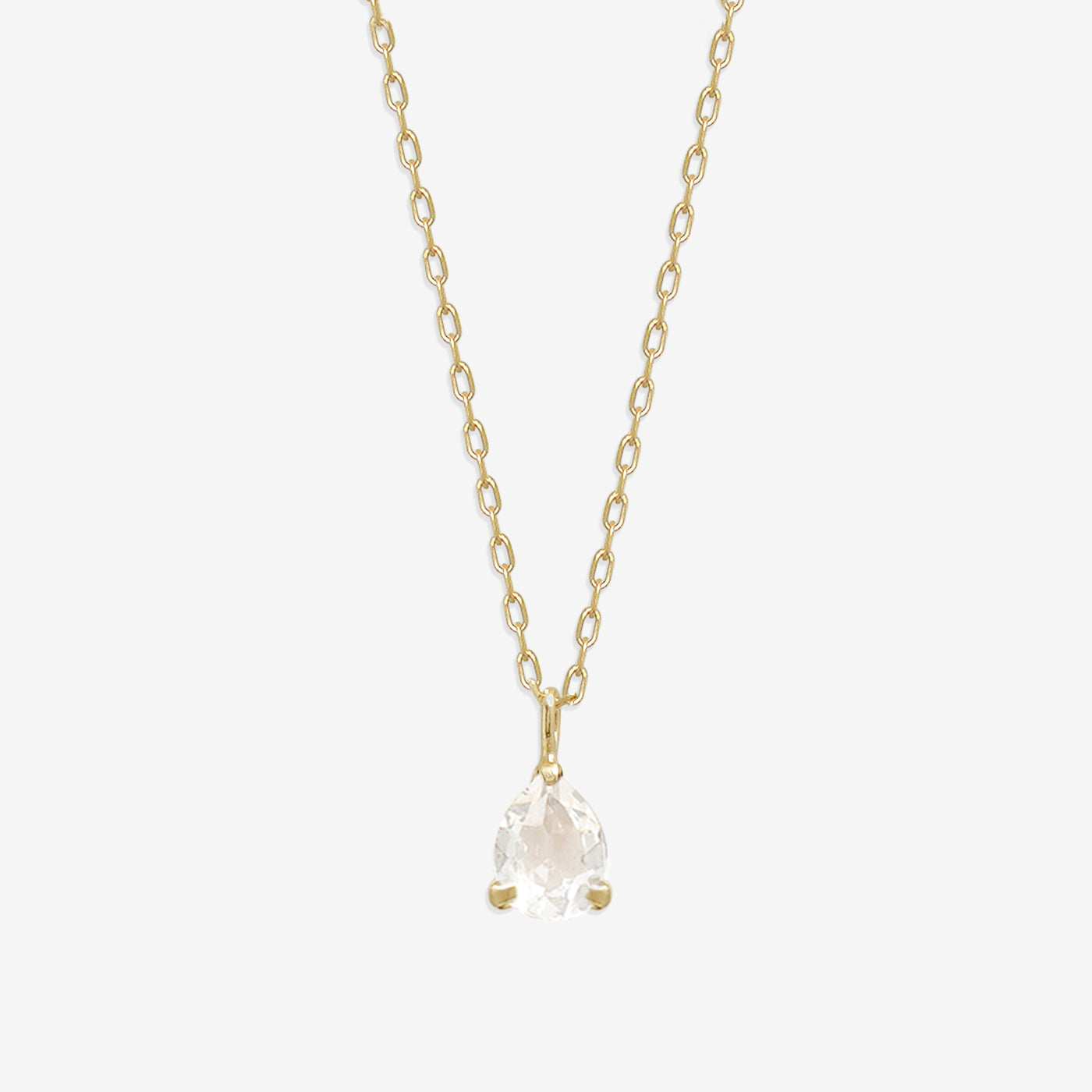 【WEB限定】4月誕生石 K10 イエローゴールド クォーツ しずく ネックレス