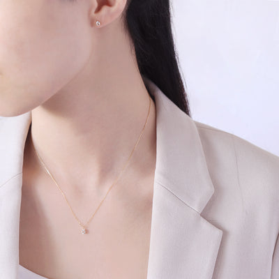 【WEB限定】4月誕生石 K10 イエローゴールド クォーツ しずく ネックレス