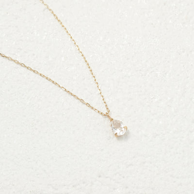 【WEB限定】4月誕生石 K10 イエローゴールド クォーツ しずく ネックレス