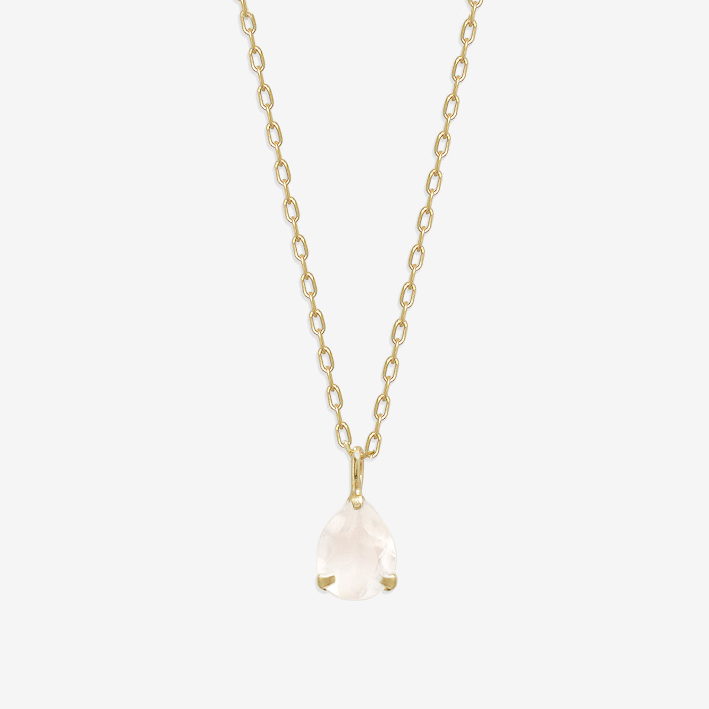 【WEB限定】6月誕生石 K10 イエローゴールド ムーンストーン しずく ネックレス