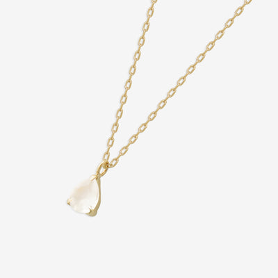 【WEB限定】6月誕生石 K10 イエローゴールド ムーンストーン しずく ネックレス