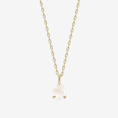 【WEB限定】6月誕生石 K10 イエローゴールド ムーンストーン しずく ネックレス