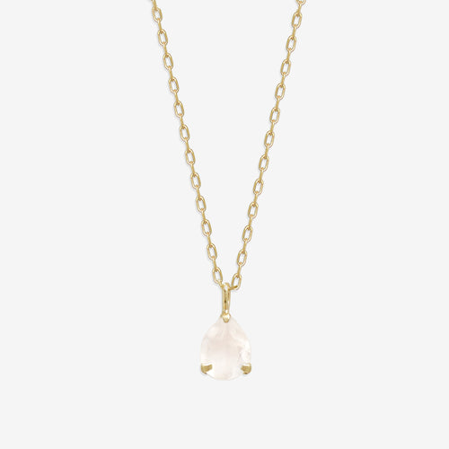 【WEB限定】6月誕生石 K10 イエローゴールド ムーンストーン しずく ネックレス