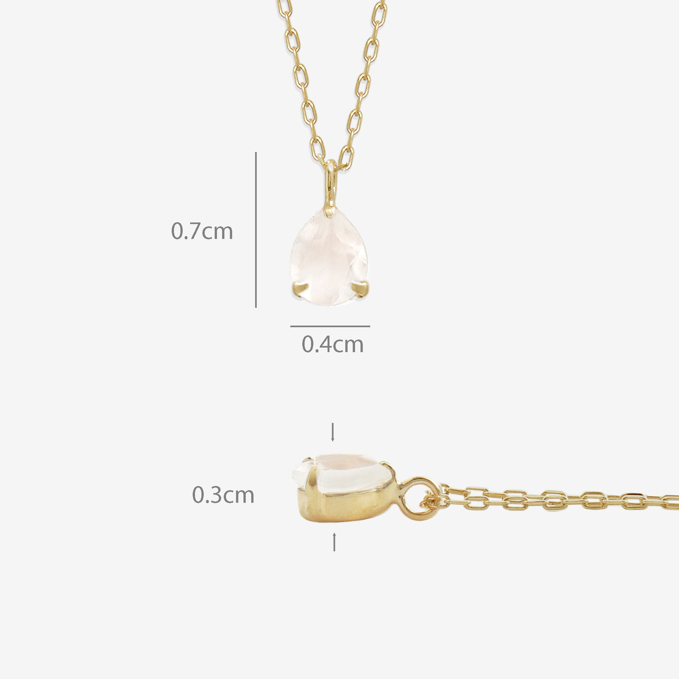 【WEB限定】6月誕生石 K10 イエローゴールド ムーンストーン しずく ネックレス