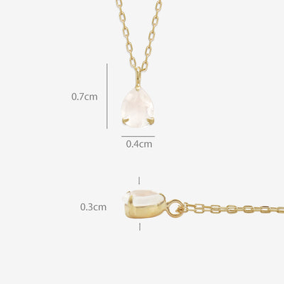 【WEB限定】6月誕生石 K10 イエローゴールド ムーンストーン しずく ネックレス