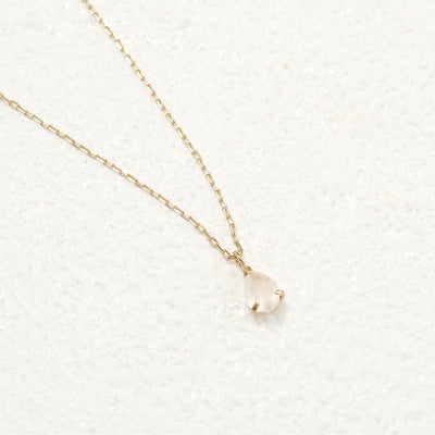 【WEB限定】6月誕生石 K10 イエローゴールド ムーンストーン しずく ネックレス
