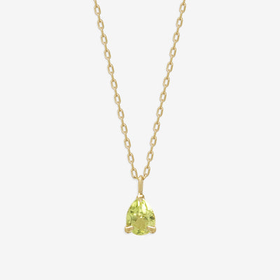 【WEB限定】8月誕生石 K10 イエローゴールド ペリドット しずく ネックレス