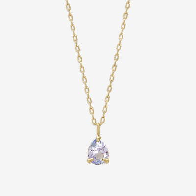 【WEB限定】12月誕生石 K10 イエローゴールド タンザナイト しずく ネックレス